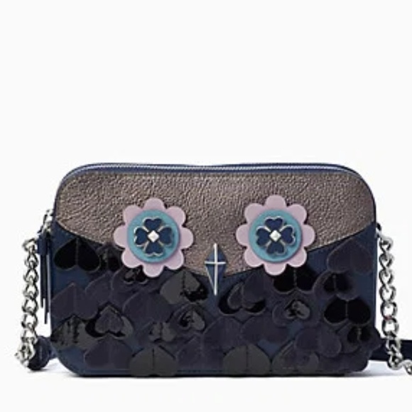 kate spade Handbags - New Kate Spade Zibbi Small Crossbody Owl Navy Blue Whimsical Animal
